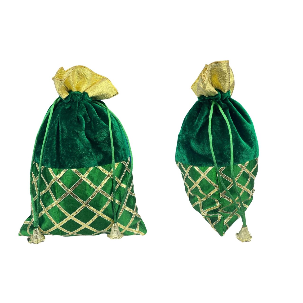 5 Potli Bags, Gifting Bags, Women Velvet Hand Bags, Wedding Return Gifts for Pooja Housewarming Favor